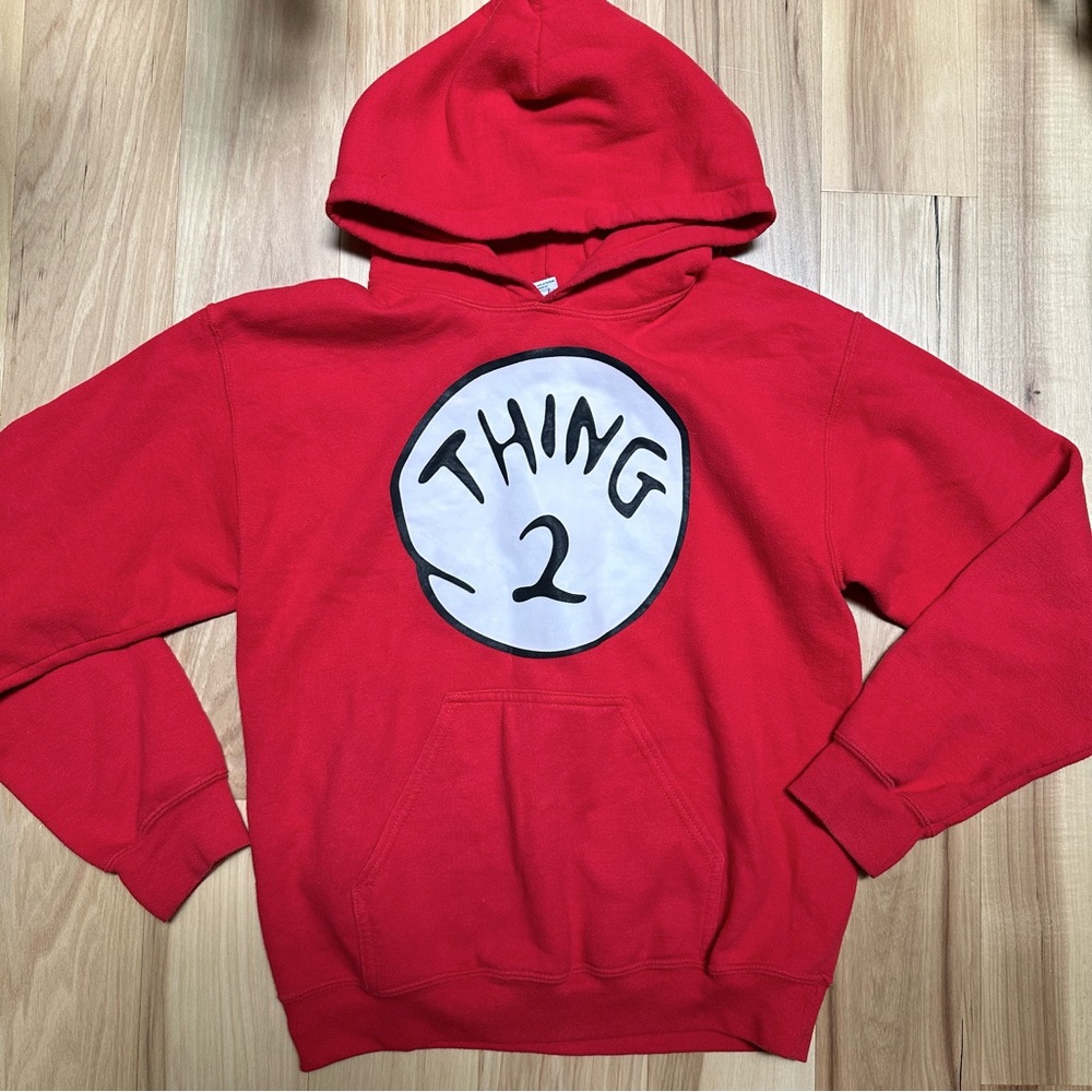 Dr. Seuss Cat in the Hat THING 2 red hoodie